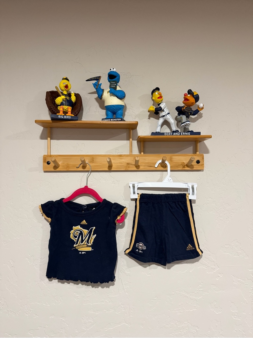 adidas Kids Navy and Gold Milwaukee Brewers Matching Set